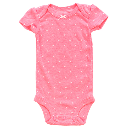 

Боди короткий рукав Carters 0 мес розовый 24804