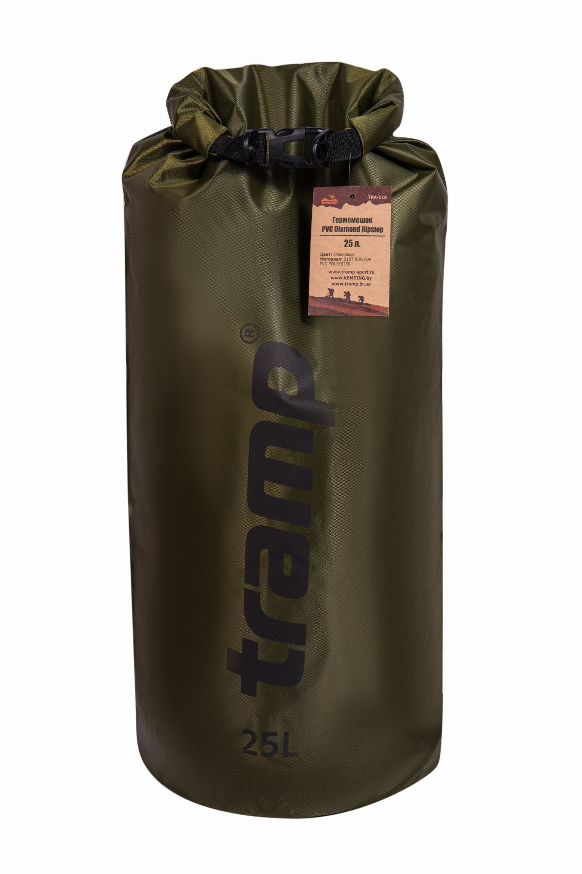 

Гермомешок Tramp PVC Diamond Rip-Stop оливковый 25л (TRA-118-olive)