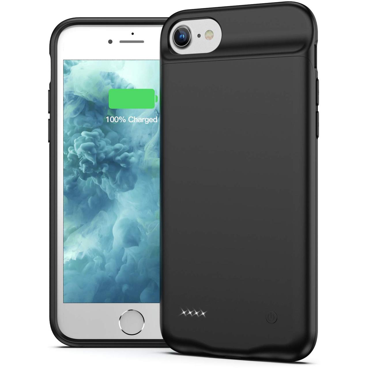

Чехол аккумулятор Amacase для iPhone 8+ Black Power Bank (4000 мАч)