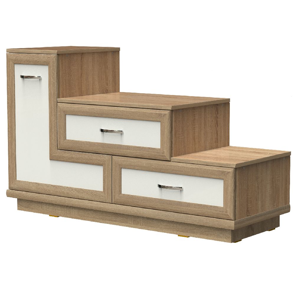 

Комод Тетрис 370 Дуб сонома и белый 01000273