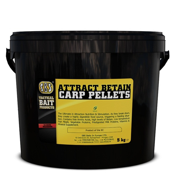 

Пелетс SBS Group Attract Betain Carp Pellets, 6mm, 5kg Strawberry Jam