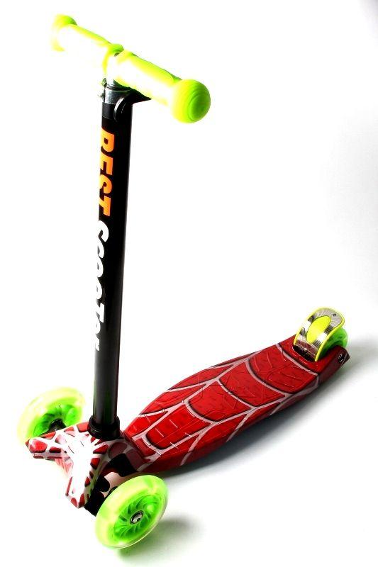 

Самокат Scooter Maxi Red Web Светящиеся колеса (SD 1215835228)