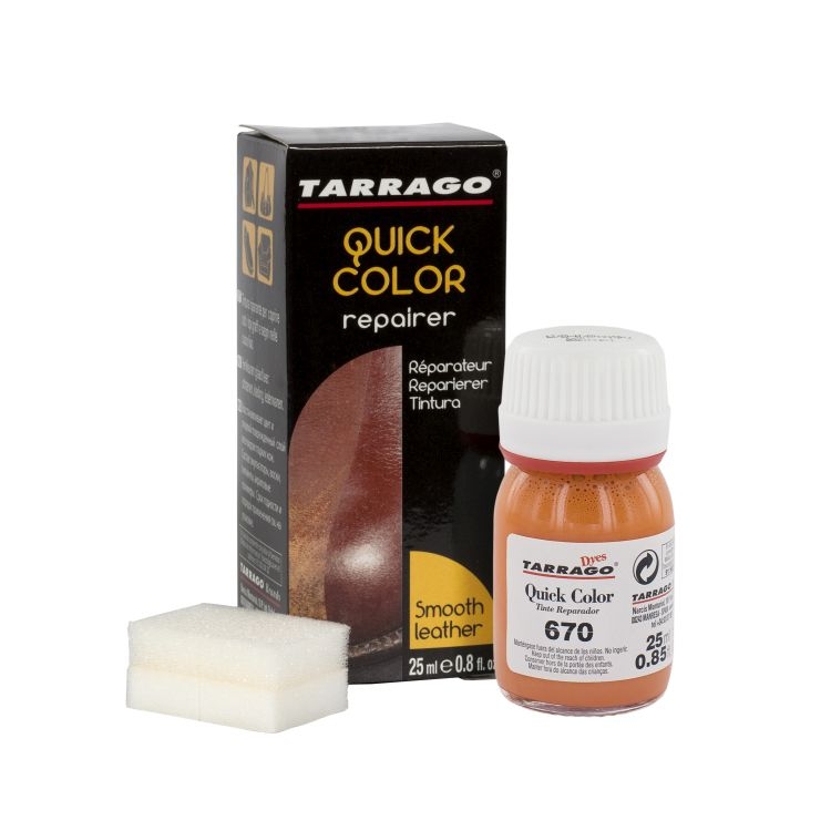 

Оранжевая краска для кожи Tarrago Quick Color, 25 мл