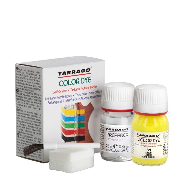 

Ярко-желтая краска для обуви Tarrago Self Shine Color Dye Doble, 25 + 25 мл