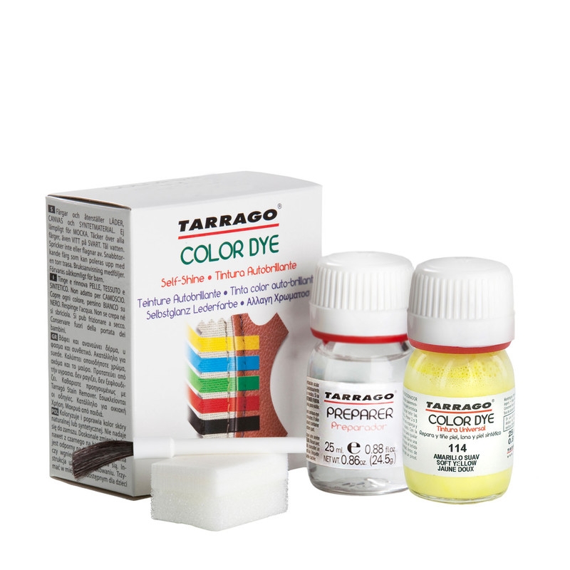 

Светло-желтая краска для обуви Tarrago Self Shine Color Dye Doble, 25 + 25 мл