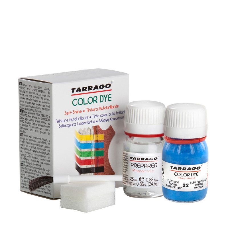 

Сине-голубая краска для обуви Tarrago Self Shine Color Dye Doble, 25 + 25 мл
