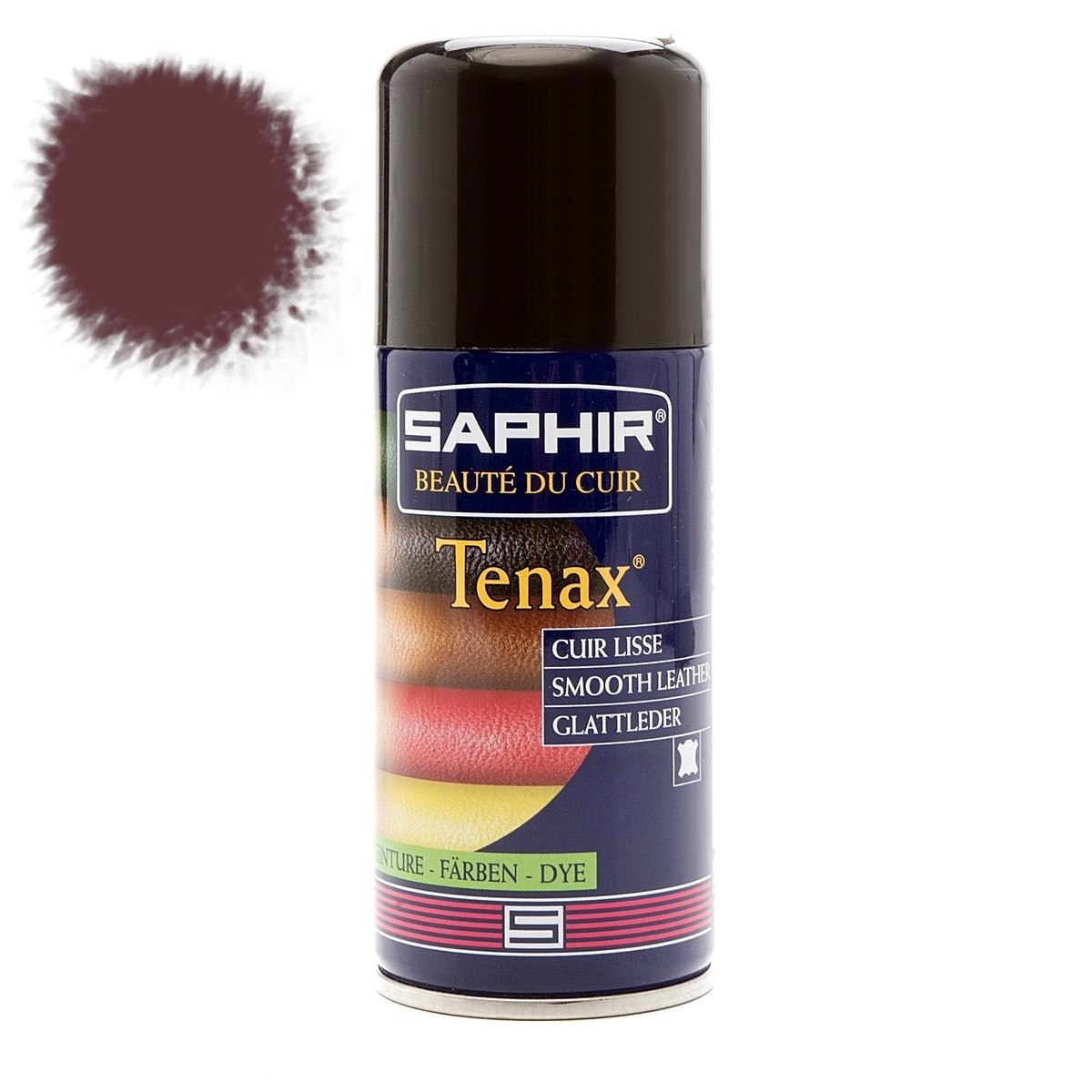 

Аэрозольная коричневато-каштановая краска для кожи Saphir Tenax Spray, 150 мл