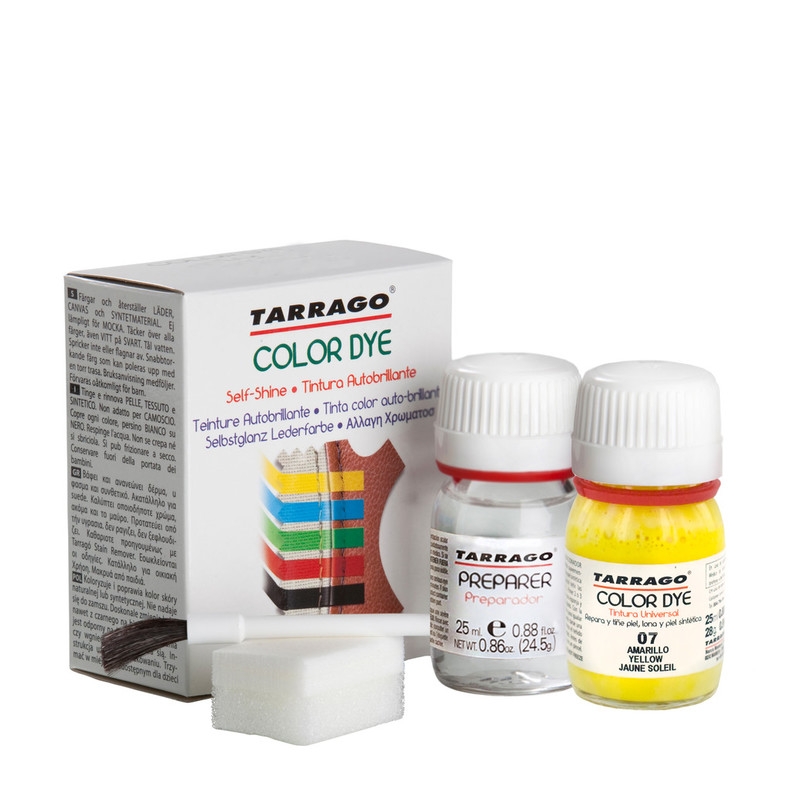 

Желтая краска для обуви Tarrago Self Shine Color Dye Doble, 25 + 25 мл