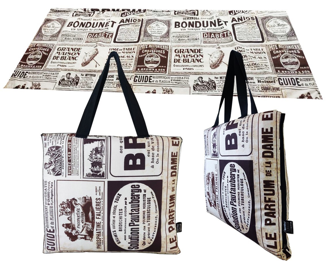

Пляжная сумка коврик Coverbag L газета