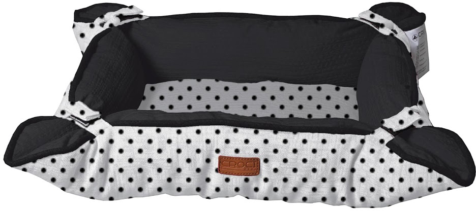 

Лежак-подстилка для собак и кошек Croci Cozy Impact овальный 45 х 35.5 х 15 см Черно-белый