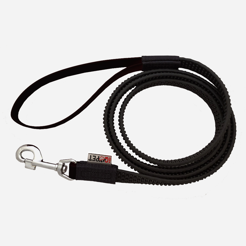

Поводок IQ PET биотановый Super Grip с ручкой 1,5 м 19 мм Черный (105/15/BL)