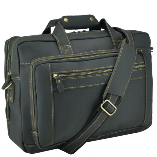 

Мужская кожаная сумка Tiding Bag 7367RA Черный