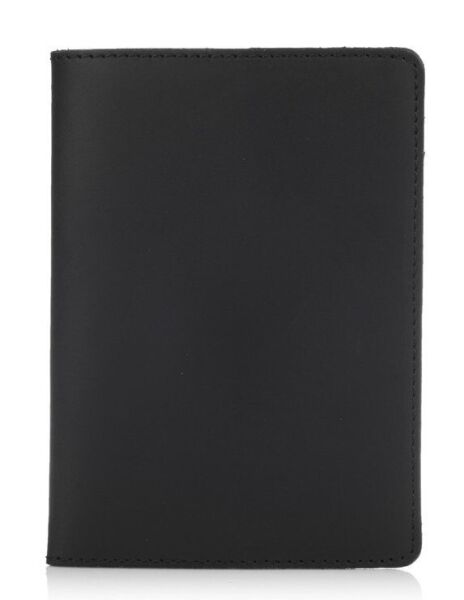 

Обложка для паспорта из кожи HiArt PC-02 черная Черный