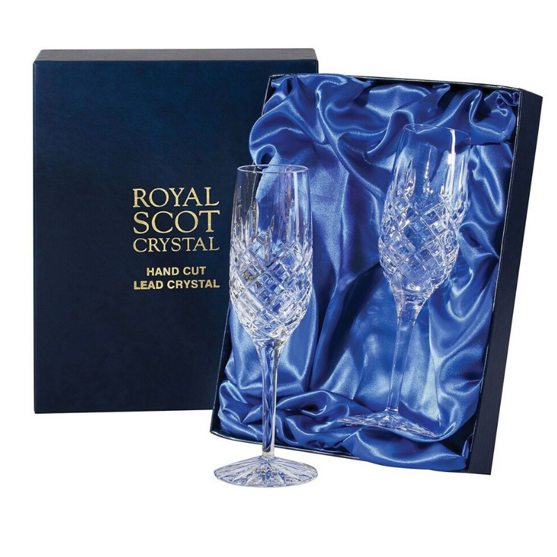 

Комплект хрустальных бокалов для шампанского 2ед. ROYAL SCOT CRYSTAL