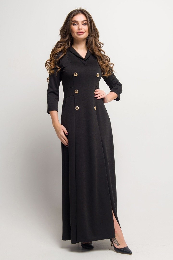 

Платье FLFashion Арчи МПА 1664 повседневное длинное макси  черное, Платье FLFashion Арчи МПА 1664 повседневное длинное макси 48 черное