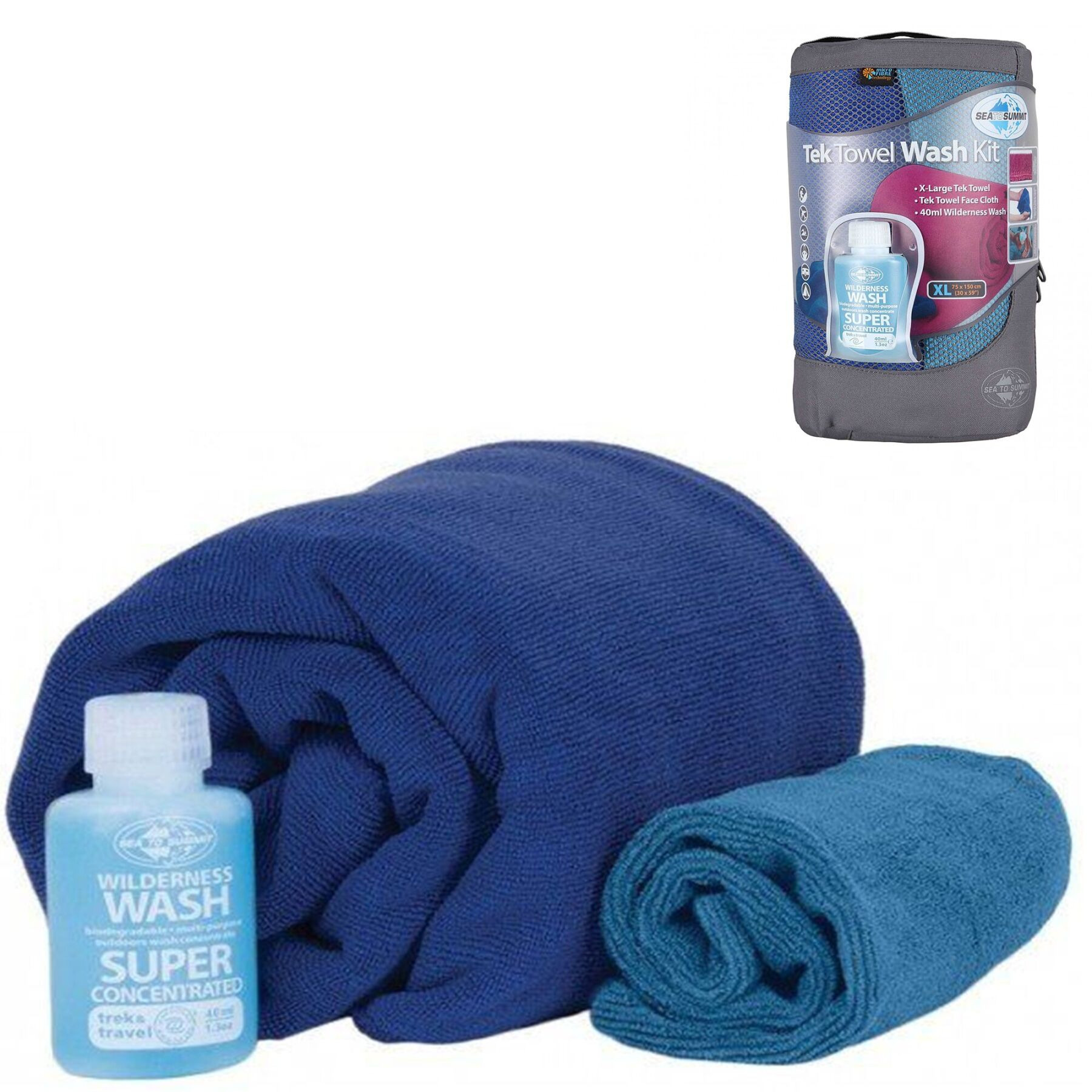 

Набор полотенец и шампунь Sea To Summit Tek Towel Wash Kit XL Cobalt Blue STS ATTKITXLCO