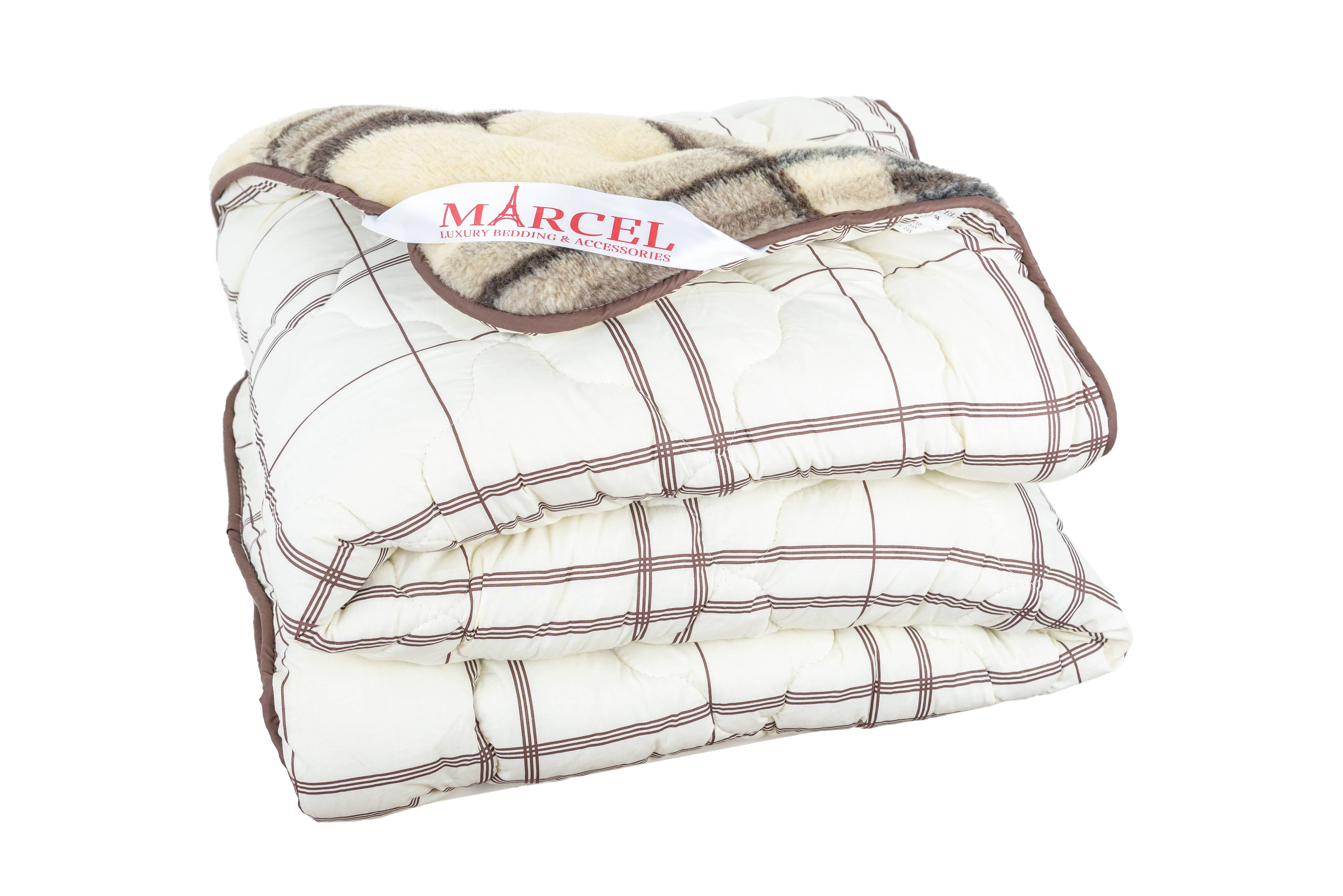 

Одеяло стеганное двухстороннее Marcel 195х215 "Клетка кремовая"