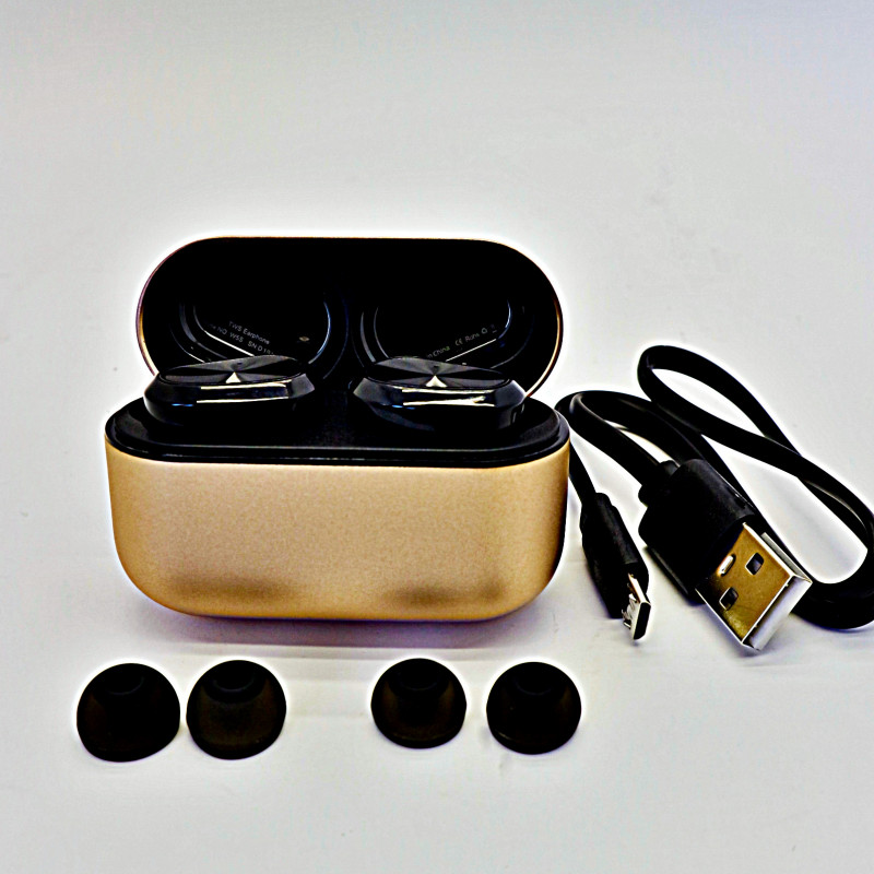 

Беспроводные Bluetooth наушники YATWIN TWS W5 золотые/Bluetooth 5.0/IPX7