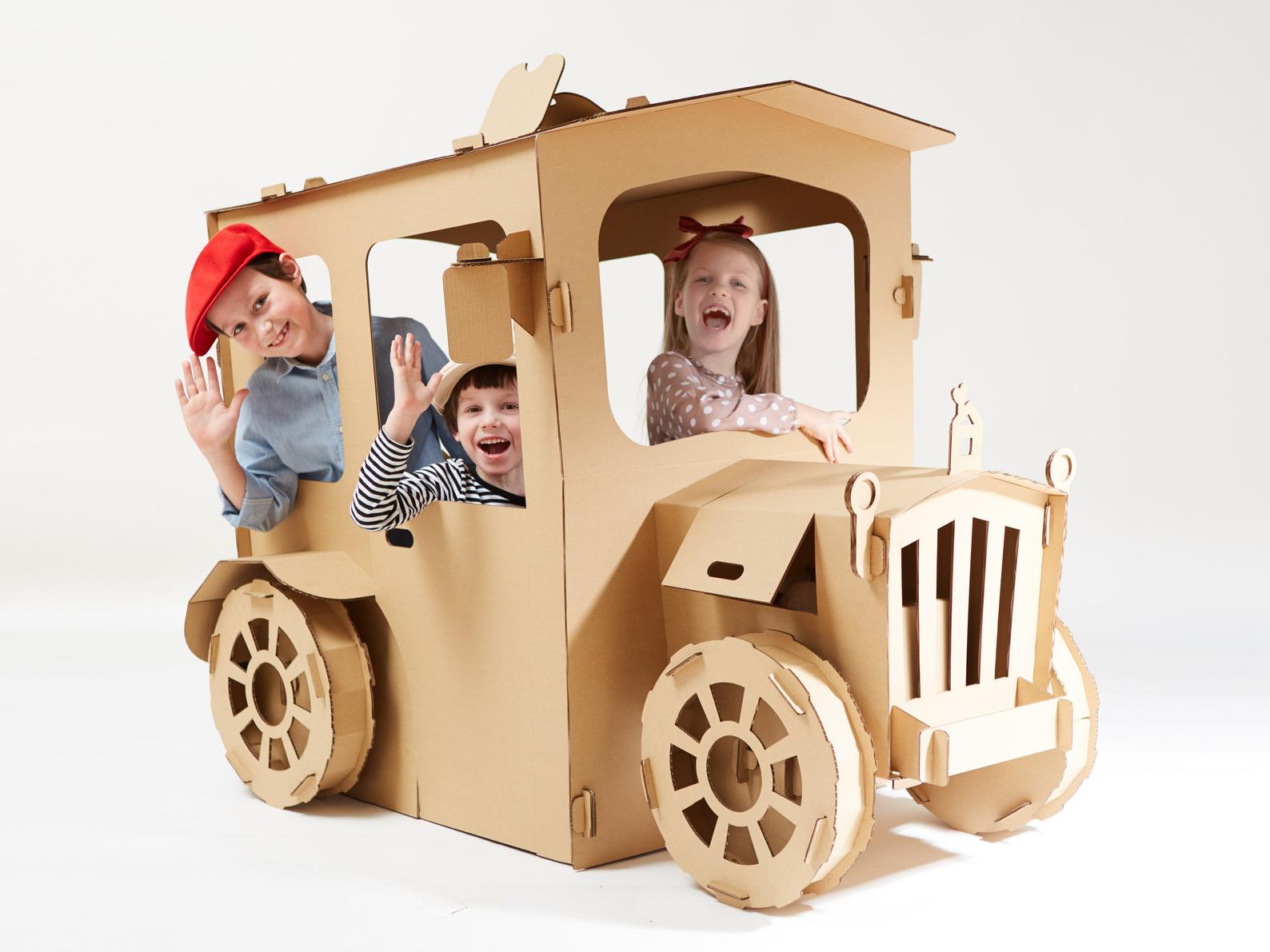

Картонный домик ретро автомобиль Cardboard Mama