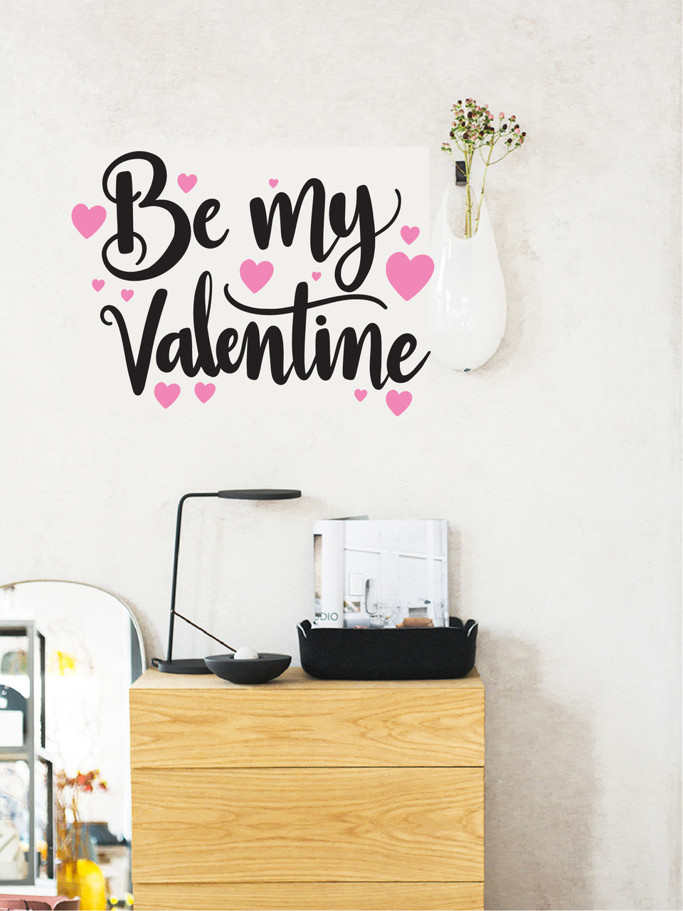

Наклейка виниловая Zatarga Me Valentin 1500x1100мм черно-розовый