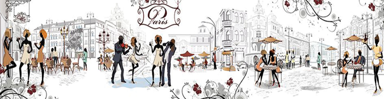 

Наклейки кухонный фартук Zatarga Cafe Paris 650х2500 мм белый