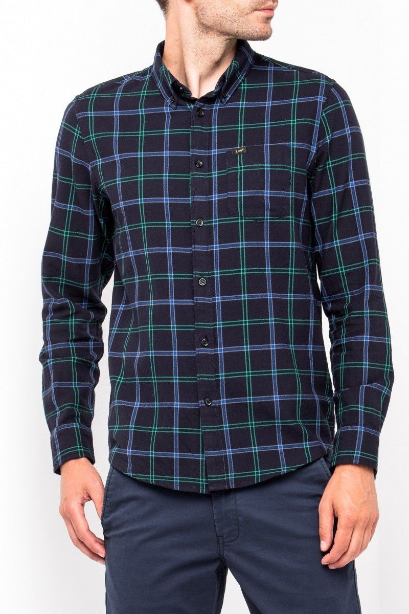 

Рубашка Lee Button Down Shirt Regular Fit Темно-синий XL-00