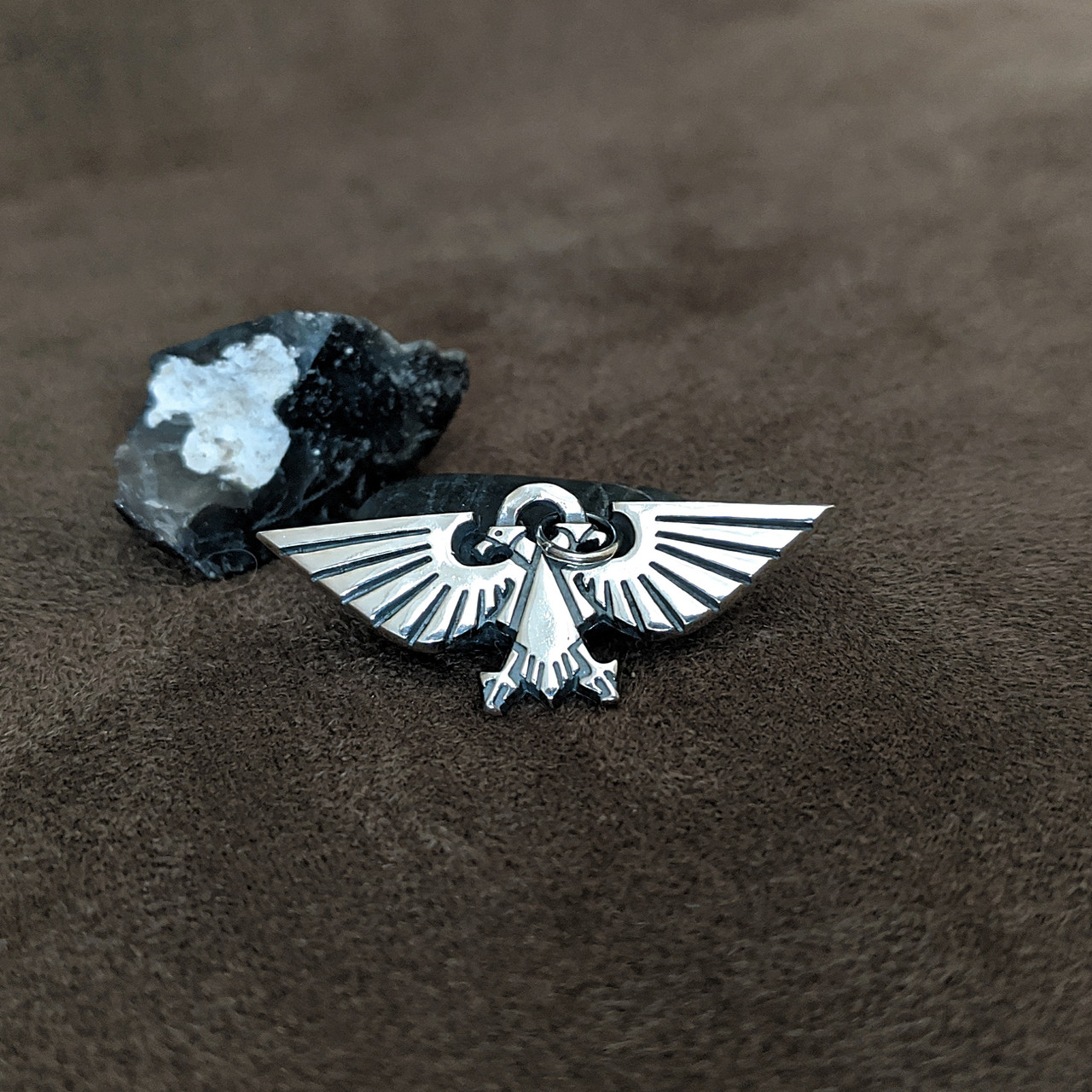 

Серебряный кулон "Аквила Aquila Warhammer 40К" ручная работа 1224