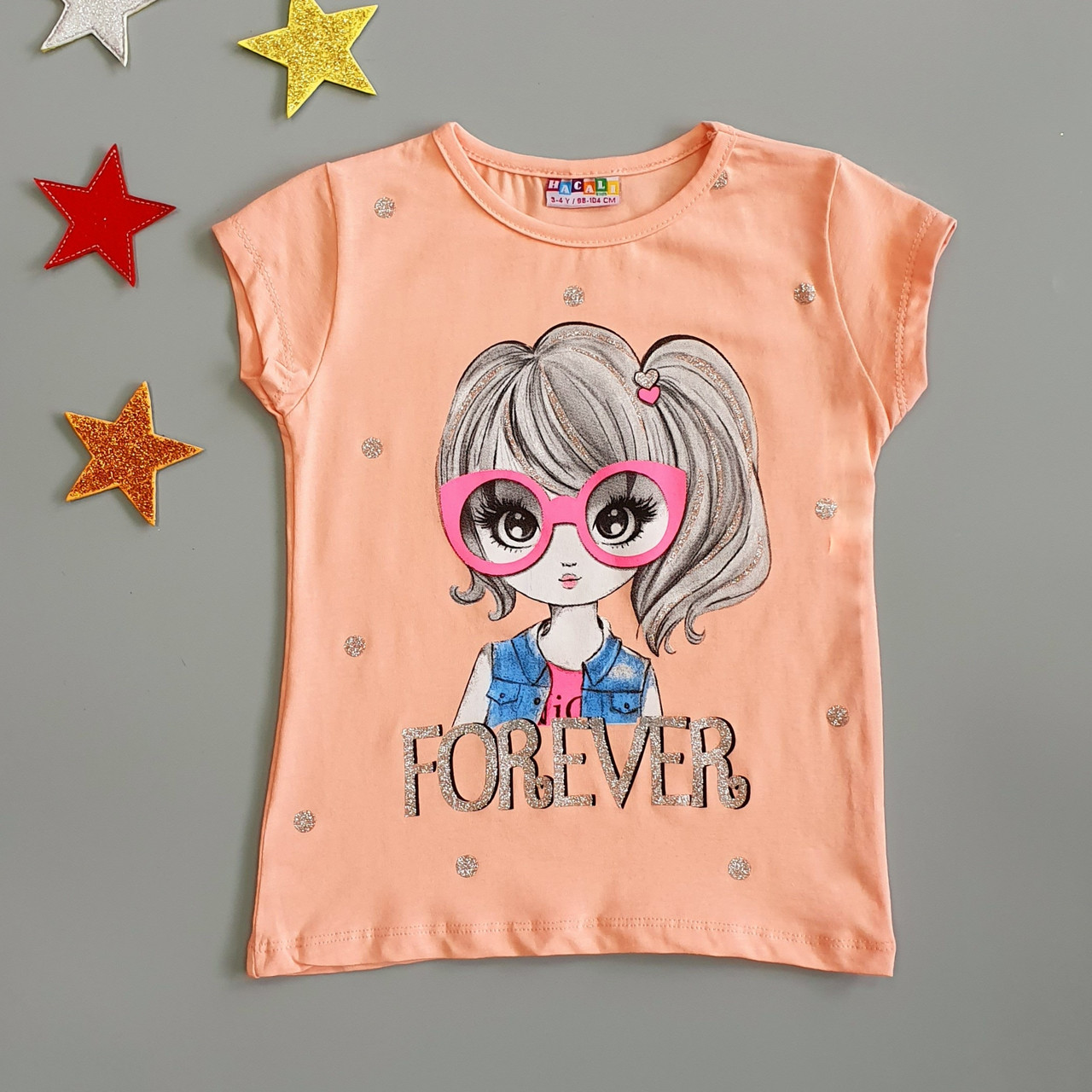 

Футболка Hacali kids для девочки 98-104 см Персиковая 18678