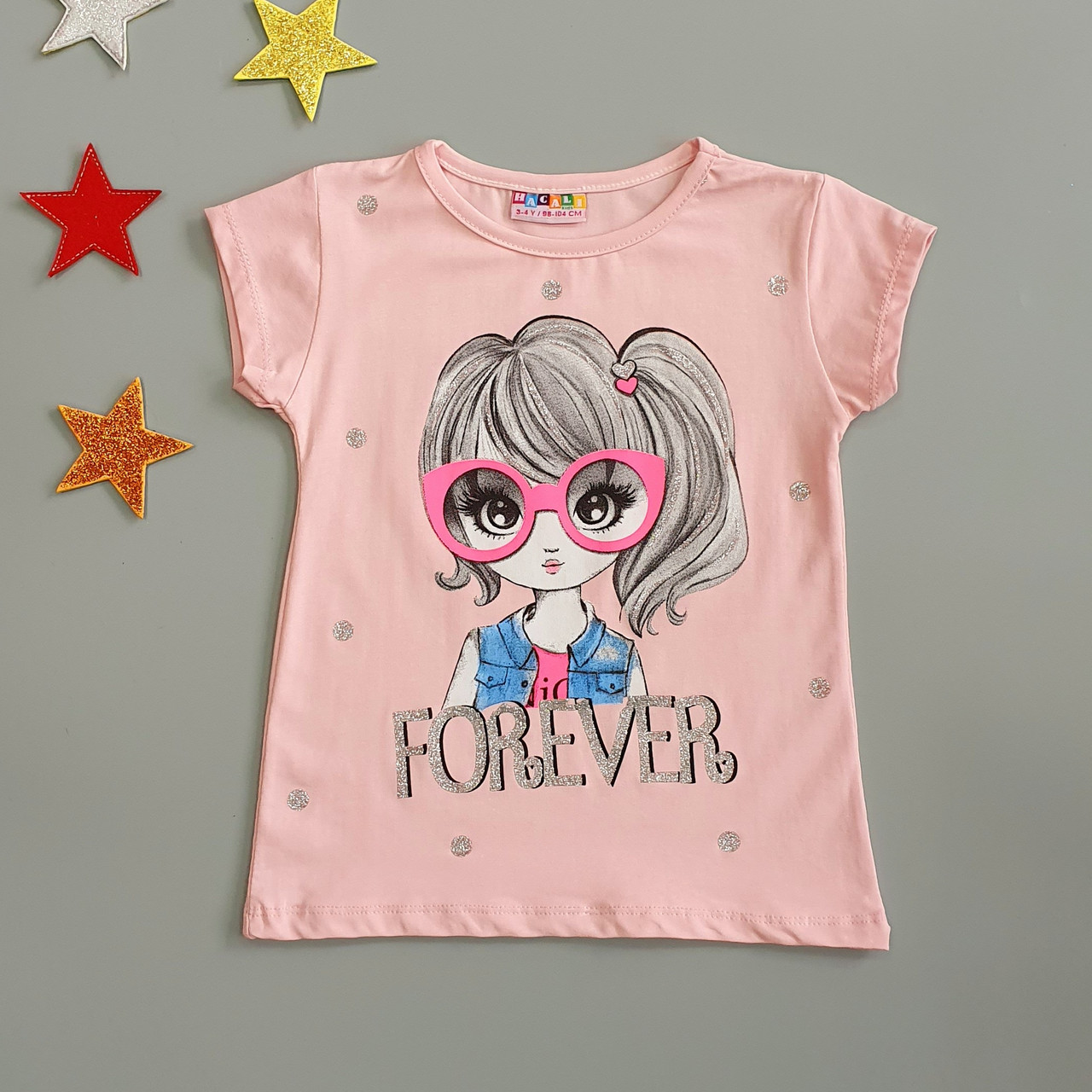 

Футболка Hacali kids для девочки 98-104 см Светло-розовая 18676