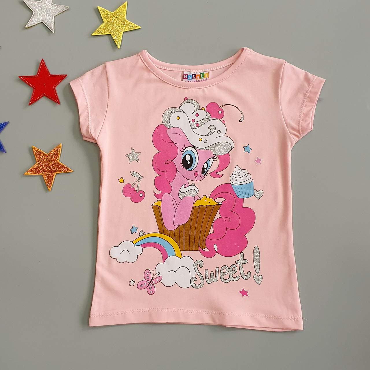 

Футболка Pony Hacali kids для девочки 86-92 см Светло-розовая 18673