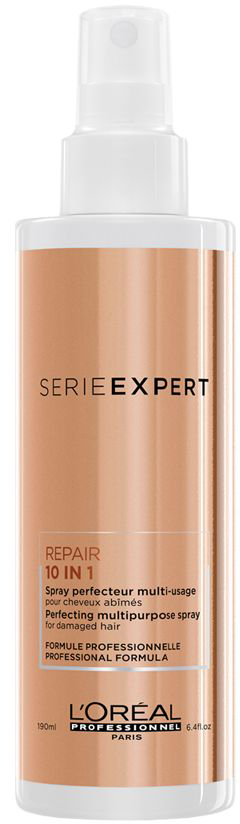 Акція на Мультифункциональный спрей L’Oréal Professionnel Paris Absolut Repair 10 в 1 Perfecting Multipurpose Spray для поврежденных волос 190 мл (3474636731015) від Rozetka UA