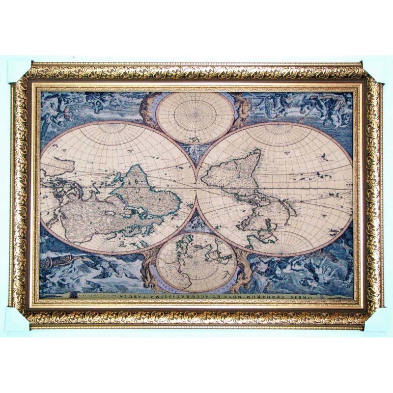 

Гобеленовая картина ДК Б203/2 Карта мира старинная 124х86 см