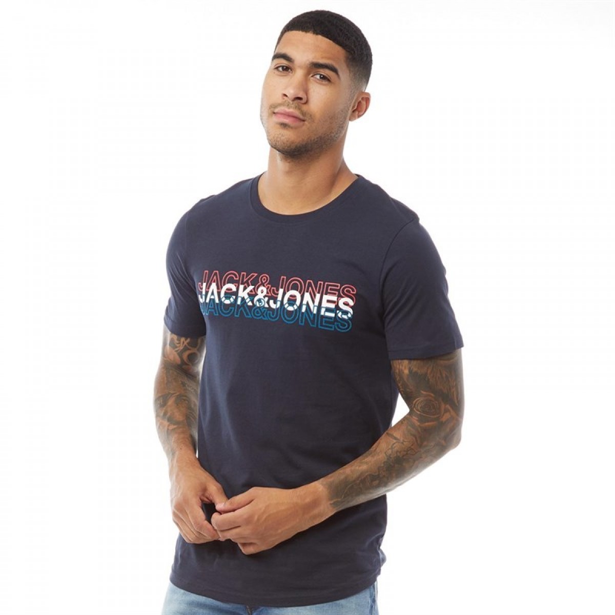 

Футболка JACK AND JONES Blane Neck Sky Captain Navy, S (42)