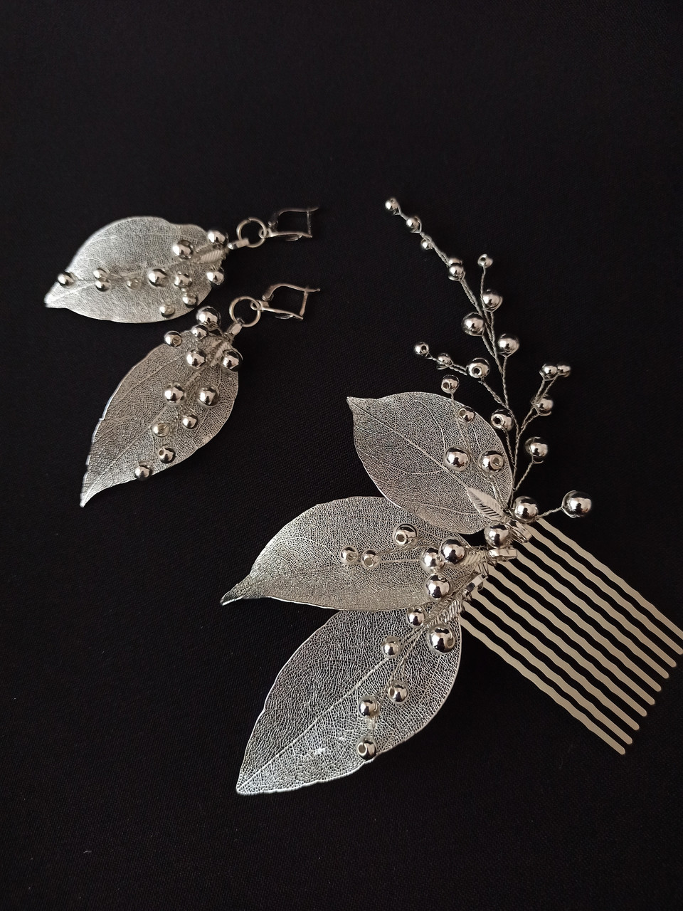 

Гребень и серьги Ksenija Vitali Wedding Silver NP-00018