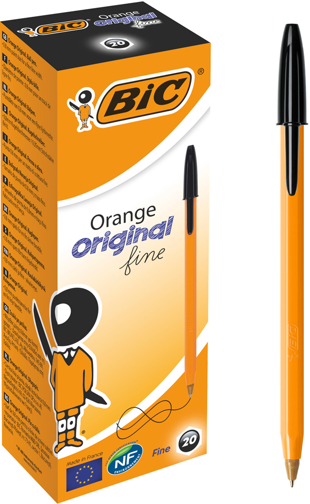 

Набор шариковых ручек BIC Orange Original Fine Чёрный 0.8 мм 20 шт (3086121101144)