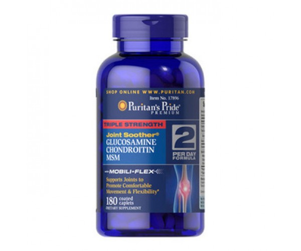 

Хондропротектор Puritan's Pride Glucosamine, Chondroitin & MSM 180 таблеток (103007)
