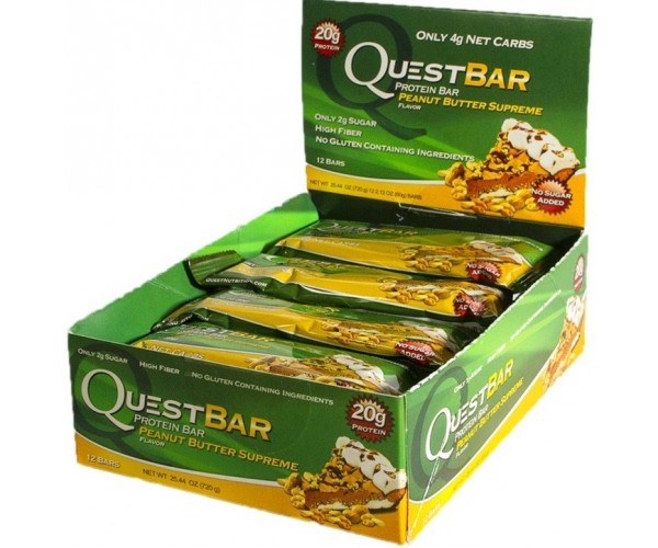 

Протеиновый батончик Quest Protein Bar Арахисовое масло (60 грамм) - 12 шт (513226)
