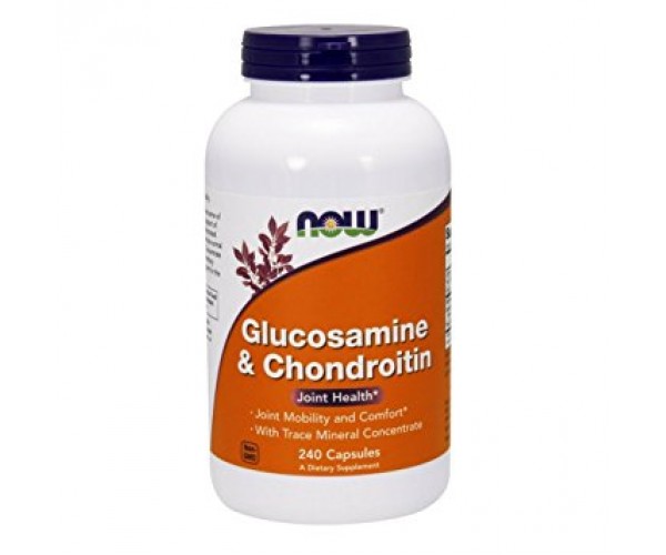 

Препарат для восстановления суставов и связок Now Foods Glucosamine and Chondroitin with ConcenTrace Minerals 240 капсул (792401)