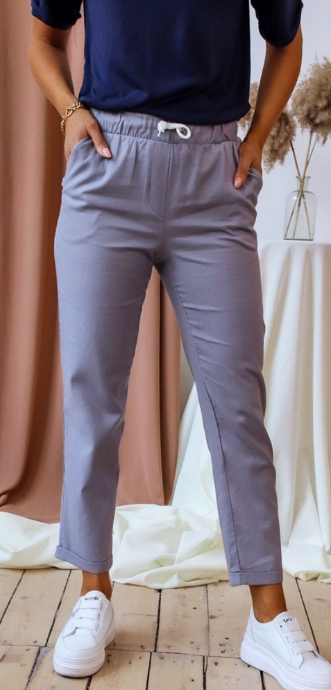 

Женские брюки Fashion Woman NB20032 серый р46