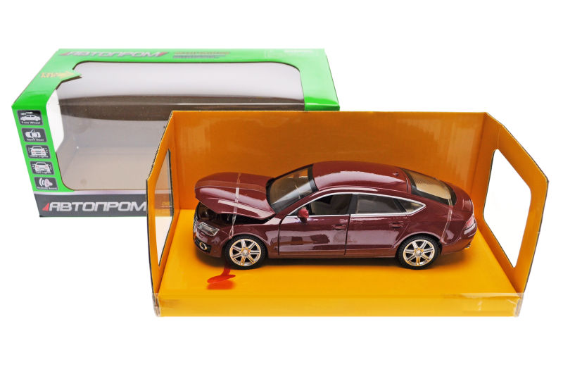 

Металева машинка Автопром 1:24 Audi A7 245*12*10см Бордовий 68248A