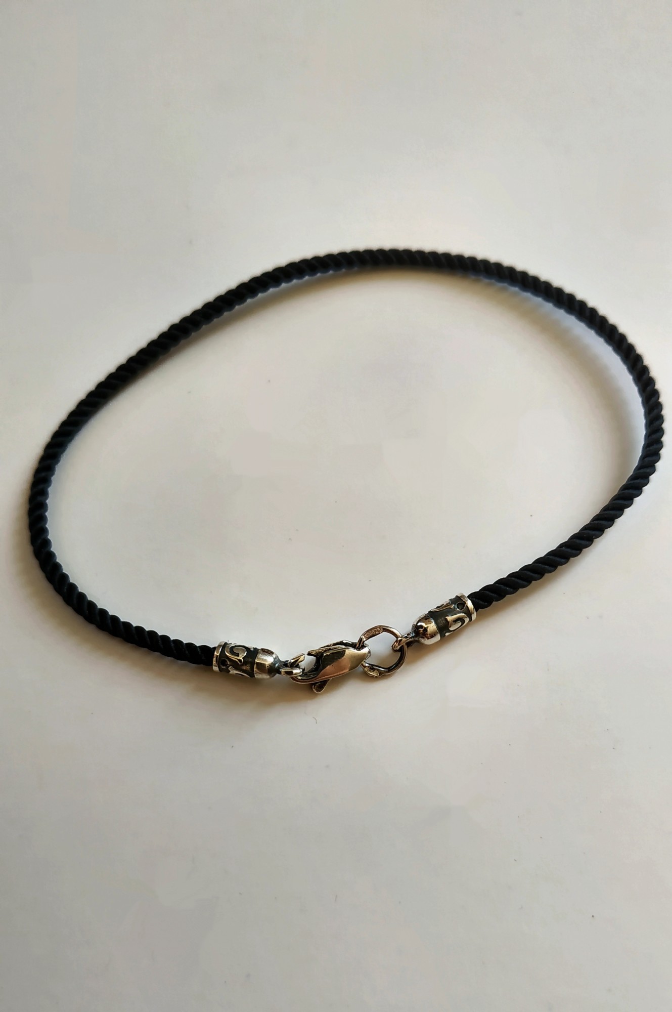 

Браслет из серебра 925° и шелка "Милан" на руку SilverArtisan 1.81107 размер 17