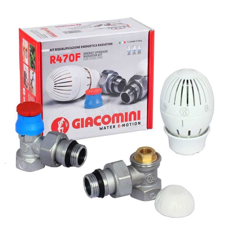 

Комплект радиаторный Giacomini R470F 1/2" угловой