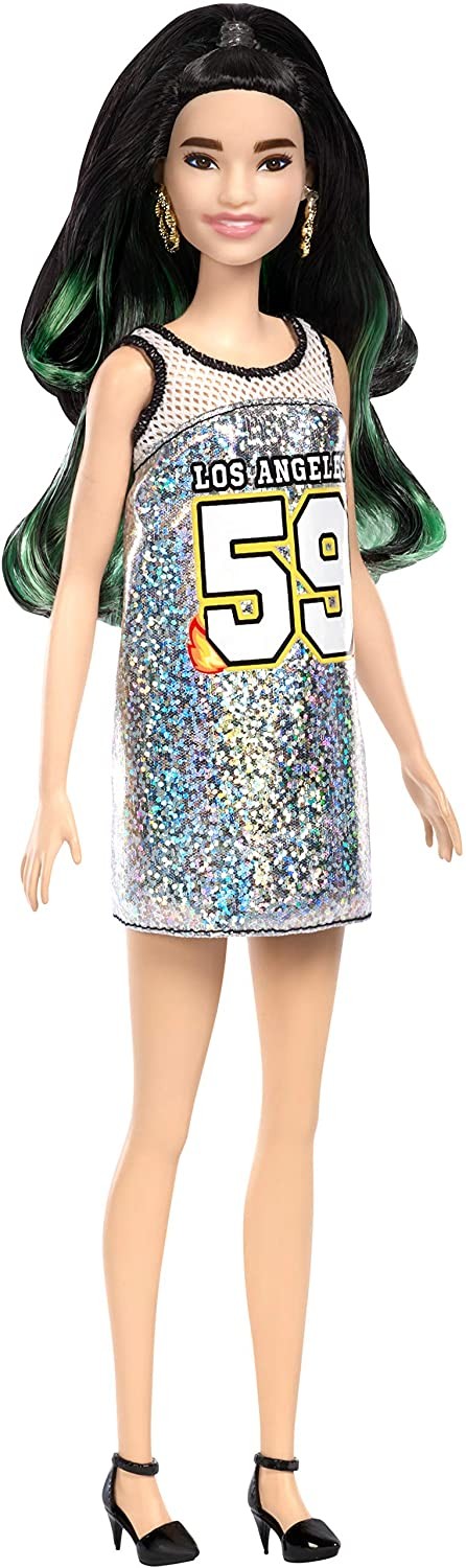 

Кукла Барби Модница 110 (Barbie Fashionistas Doll with Green Streaks in Long Brunette Hair 110)