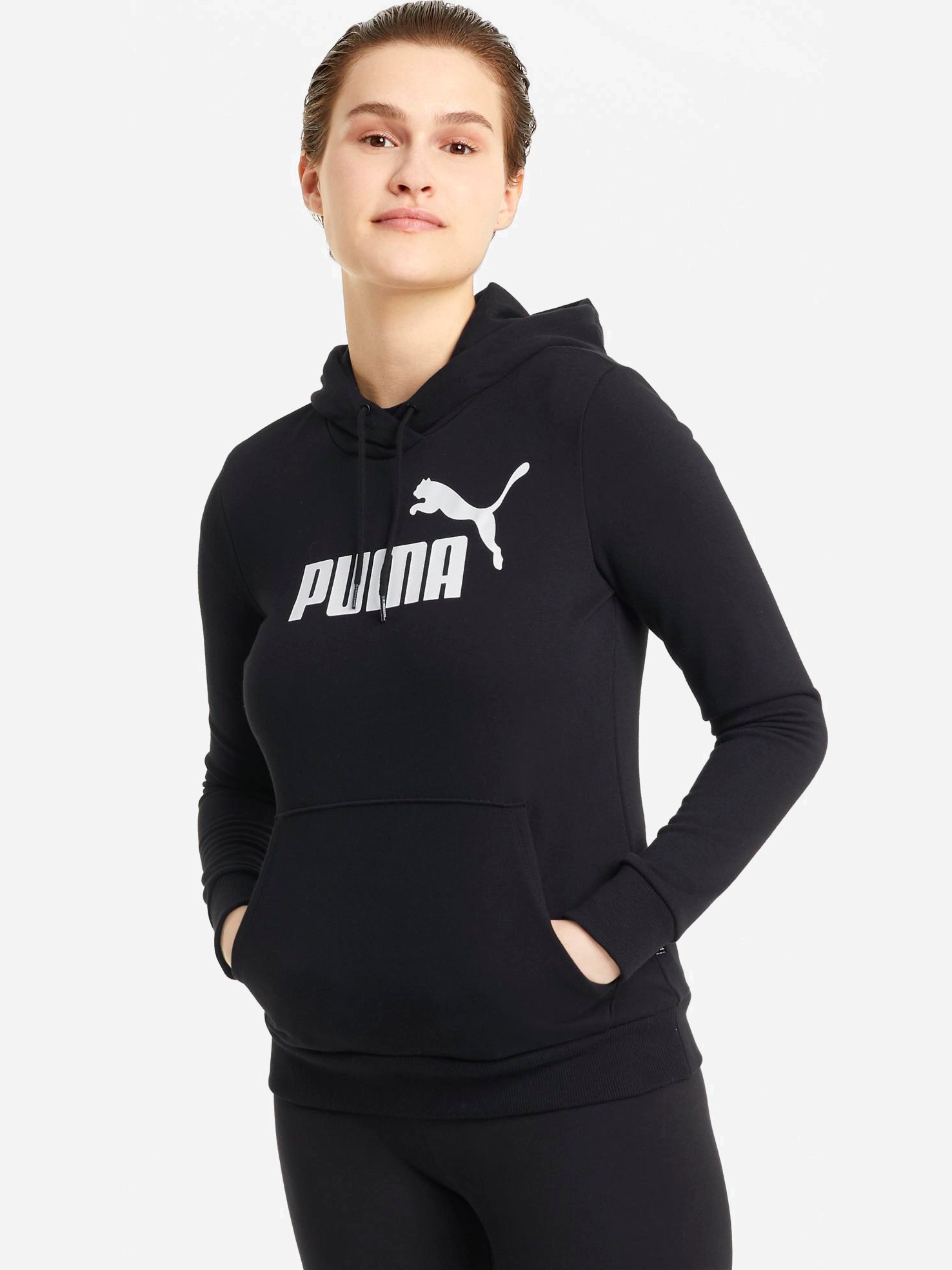 Акція на Худи Puma Ess Logo Hoodie 58679101 XS Black від Rozetka