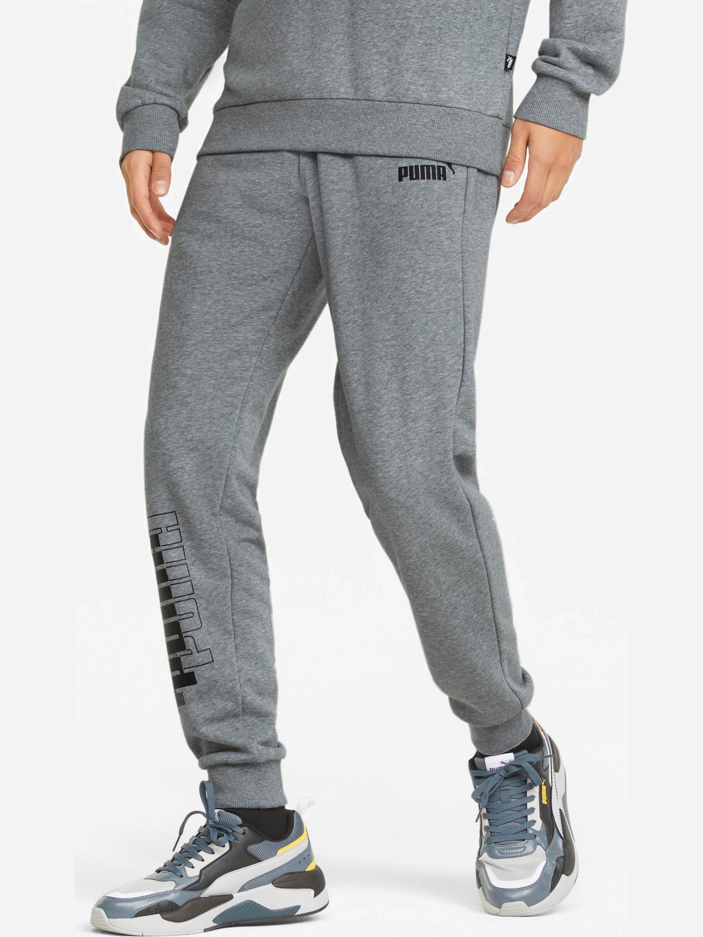 Акція на Спортивні штани чоловічі Puma Power Logo Sweatpants 84738103 XL Medium Gray Heather від Rozetka