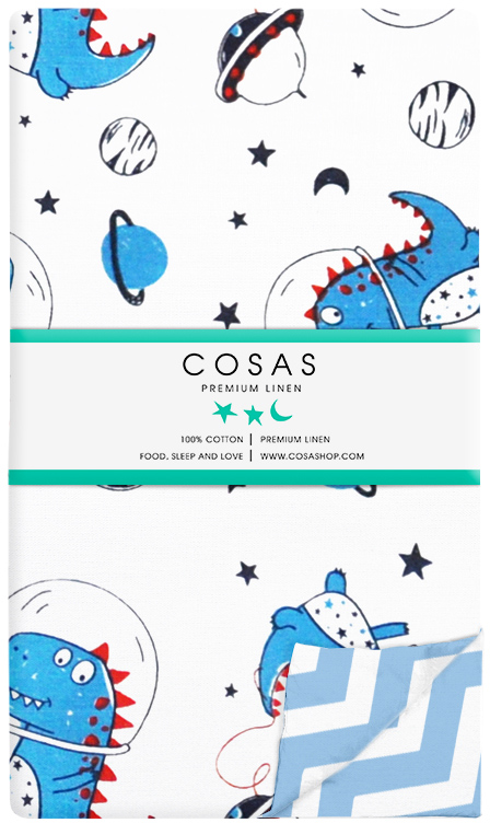 

Пододеяльник Cosas Dino Space-Sky Zig 155х215