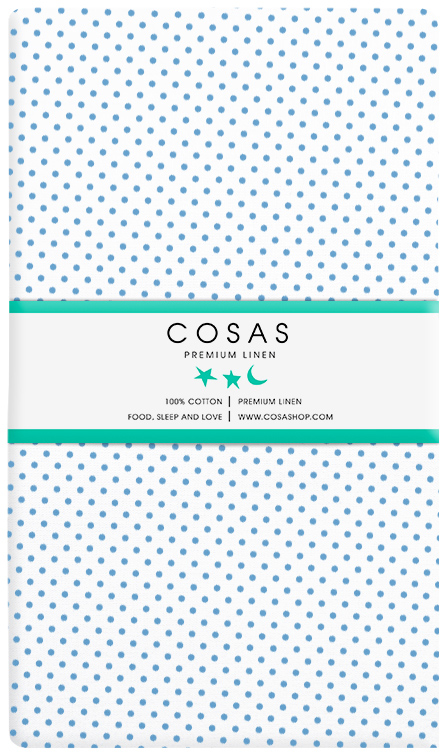 

Простынь на резинке Cosas Dots Sky White 60х120