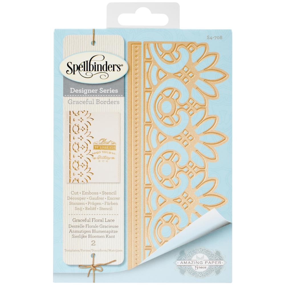 

Ножи для вырубки Spellbinders Card Creator Die Graceful Floral Lace