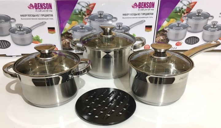 

Набор посуды Benson BN-244 из 7 предметов