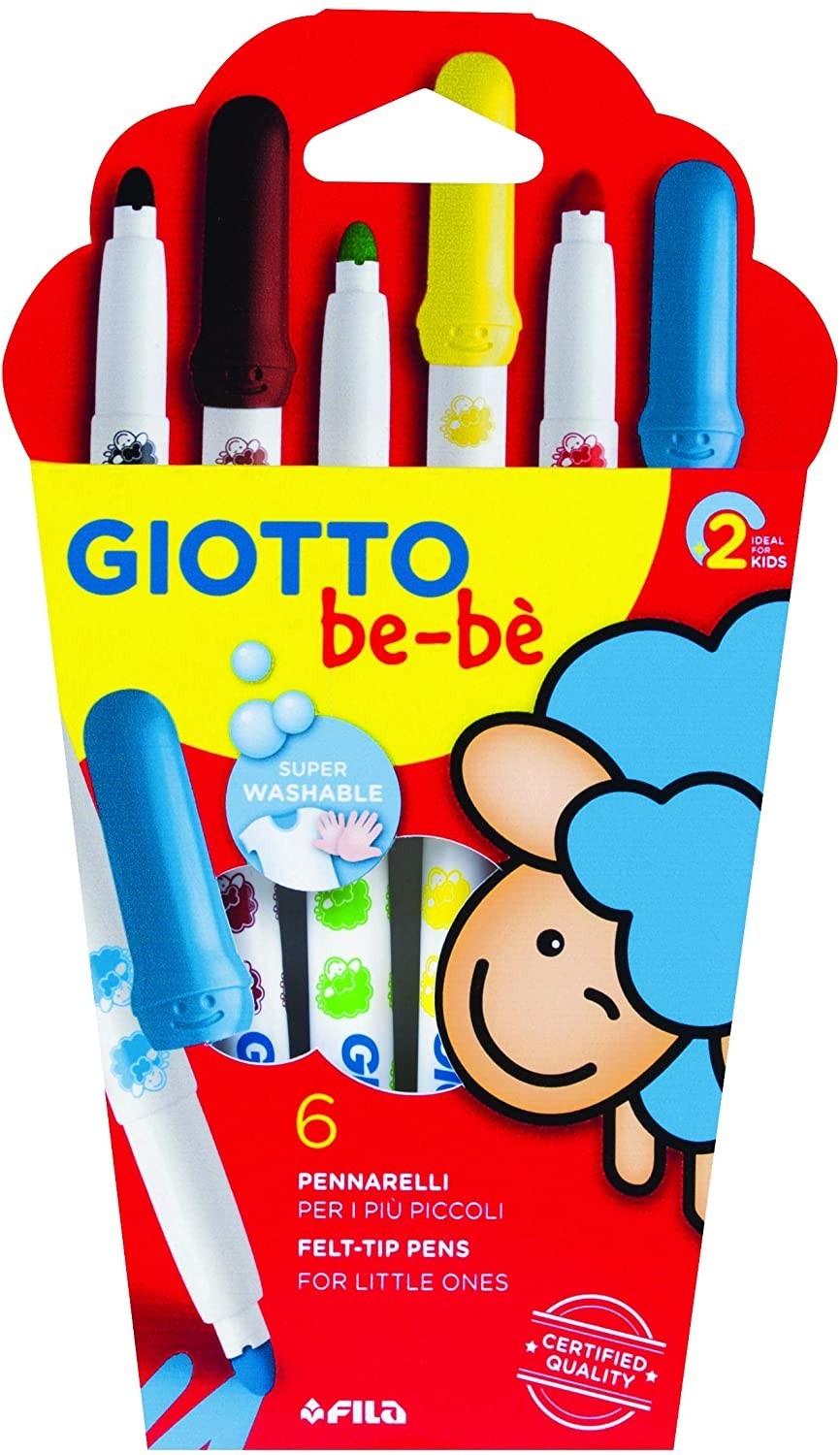 Фломастеры для самых маленьких Giotto Bebe 6 цветов, разные цвета ...